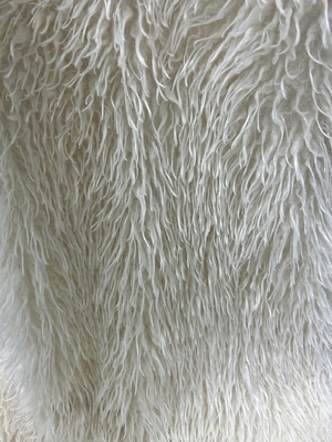 오프 화이트 몽골 가짜 가죽 직물 750GSM